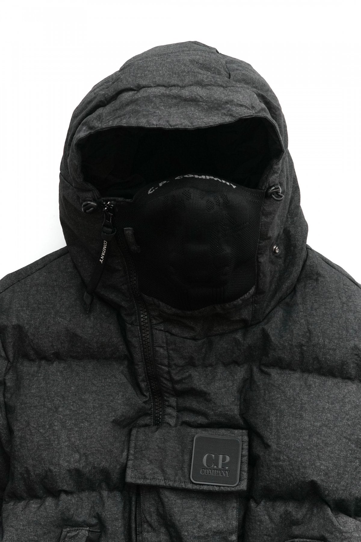 C.P.COMPANY - CO-TED NYLON DOWN JACKET - BLACK