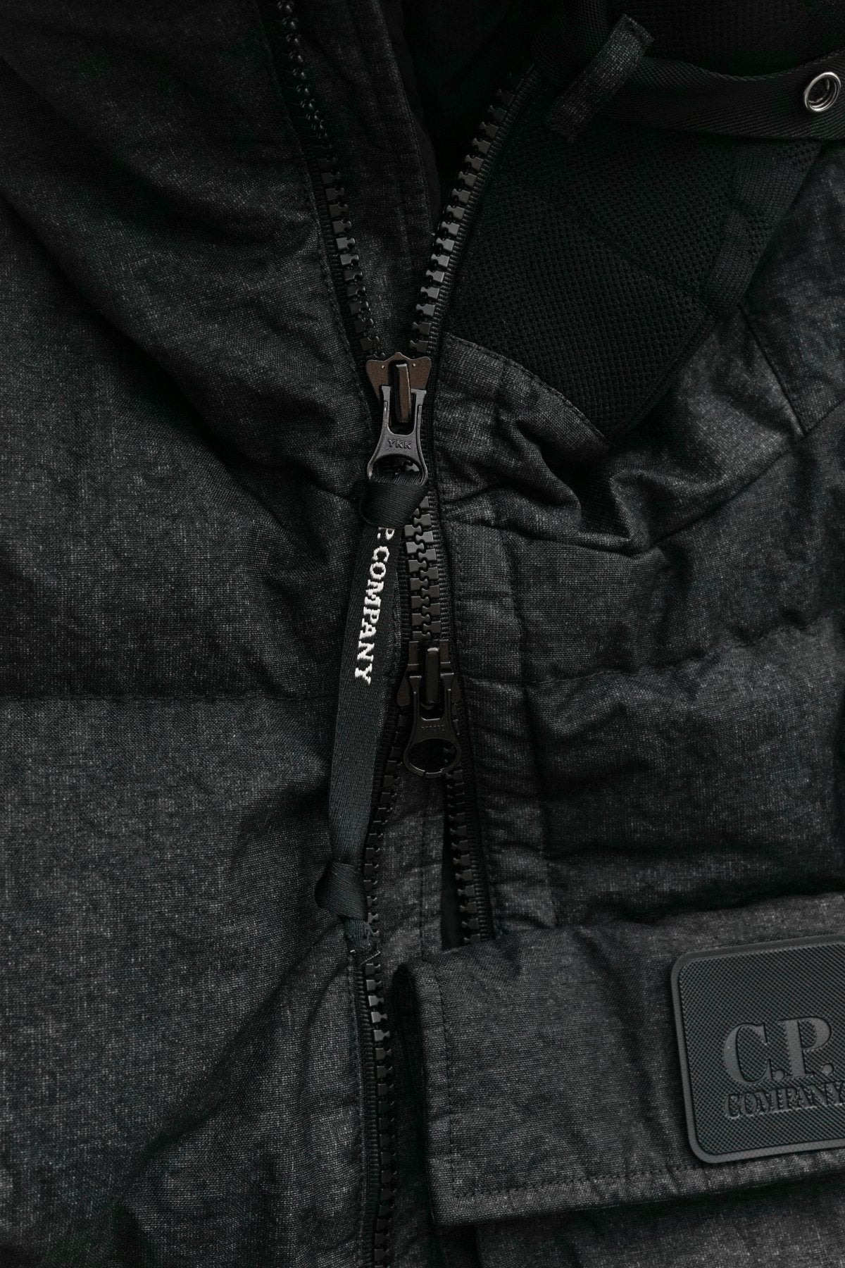 C.P.COMPANY - CO-TED NYLON DOWN JACKET - BLACK