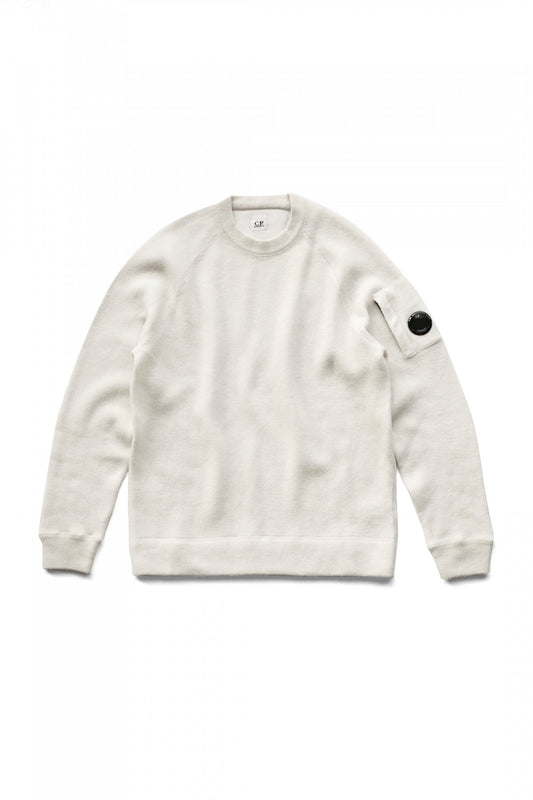 C.P.COMPANY - LAMBSWOOL DOUBLE KNIT - GAUZE WHITE