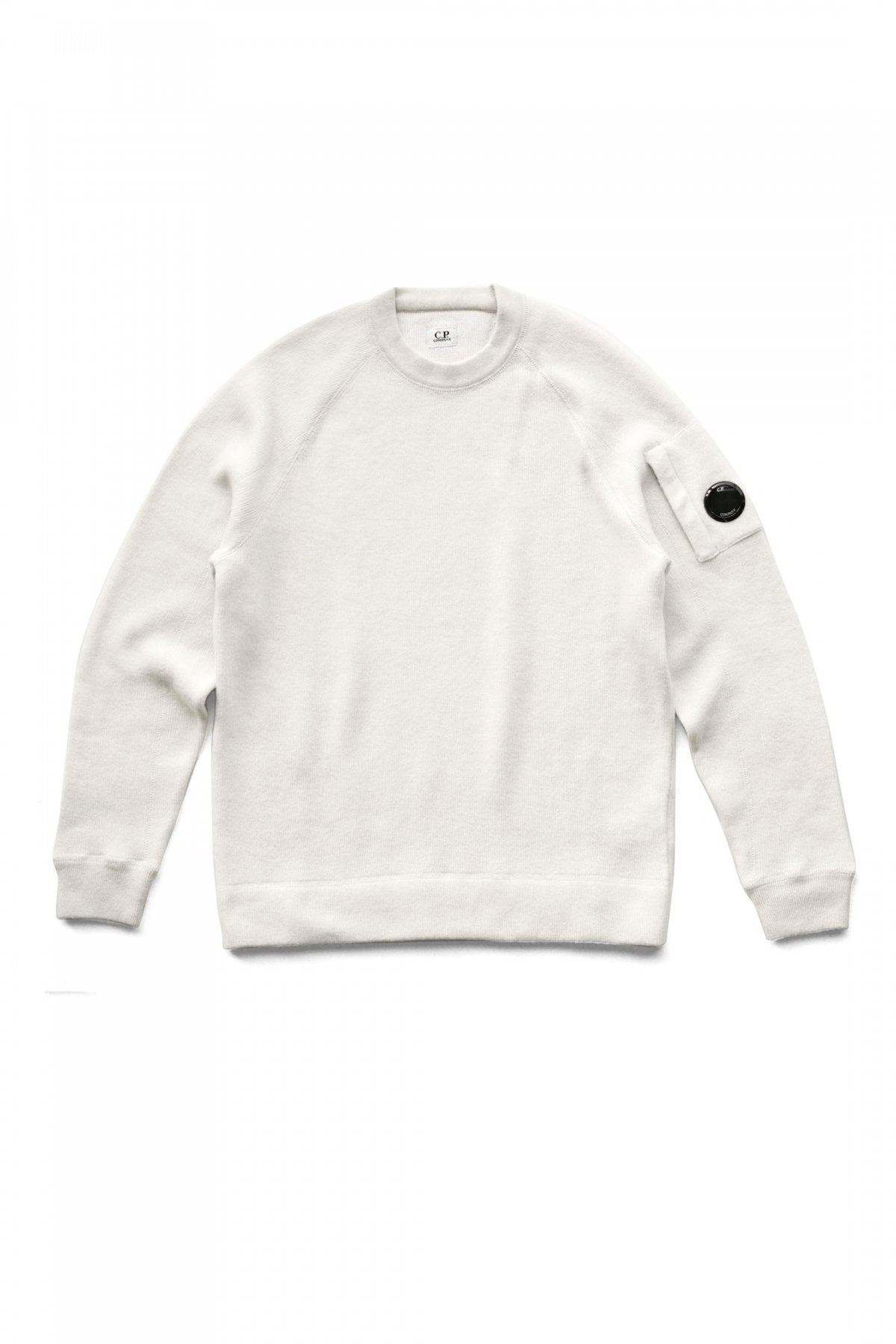 C.P.COMPANY - LAMBSWOOL DOUBLE KNIT - GAUZE WHITE