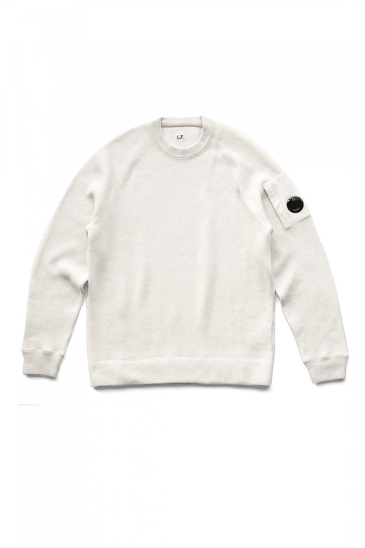 C.P.COMPANY - LAMBSWOOL DOUBLE KNIT - GAUZE WHITE