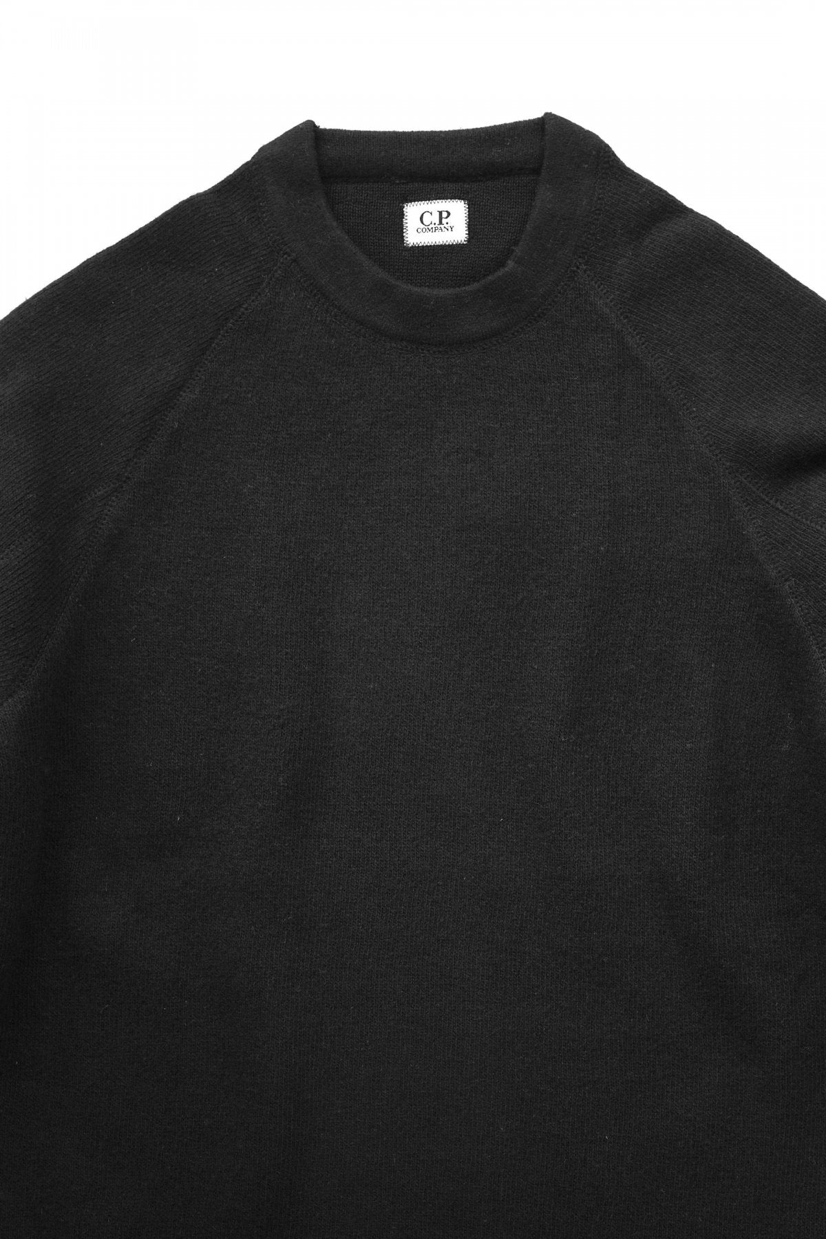 C.P.COMPANY - LAMBSWOOL DOUBLE KNIT - BLACK