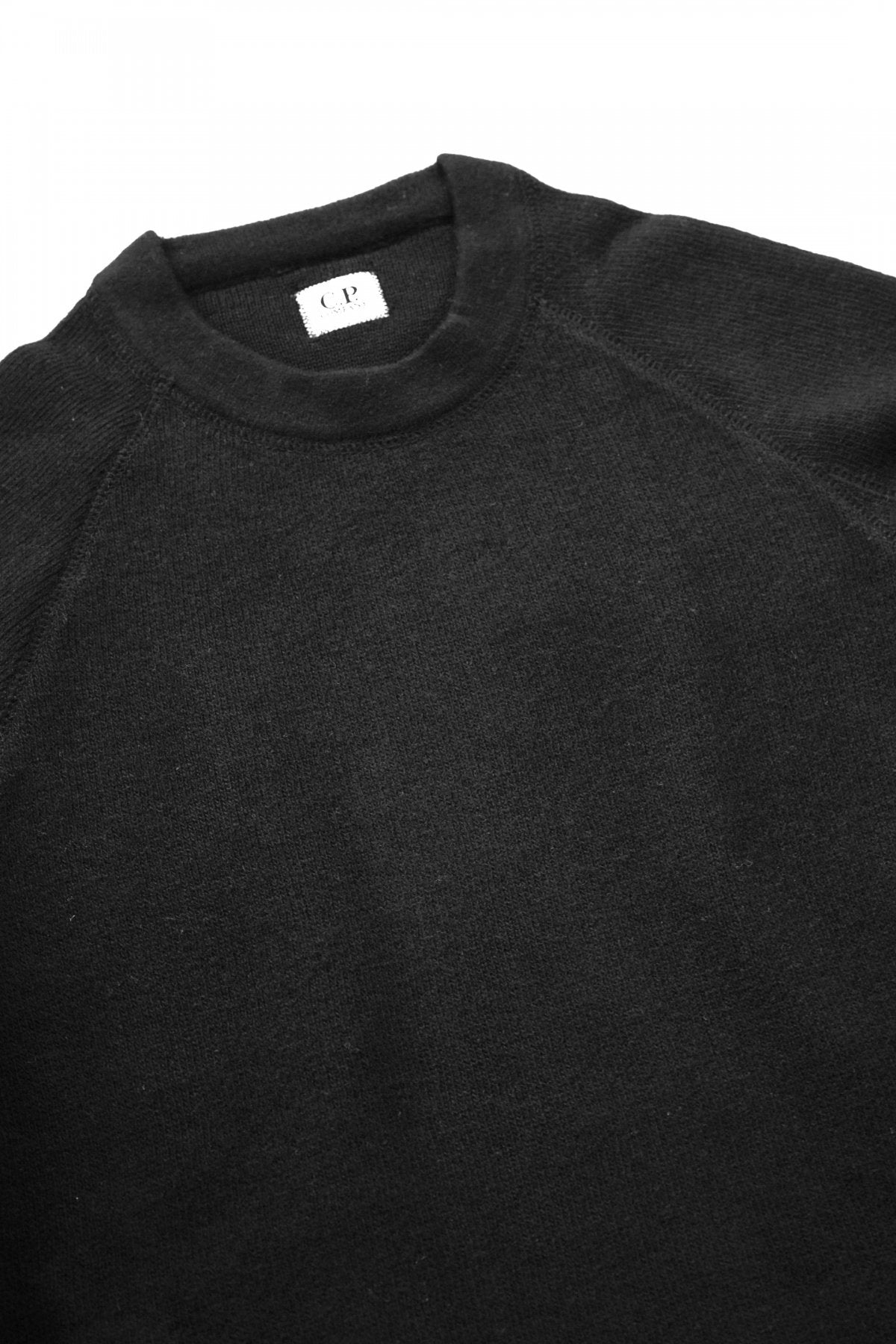 C.P.COMPANY - LAMBSWOOL DOUBLE KNIT - BLACK