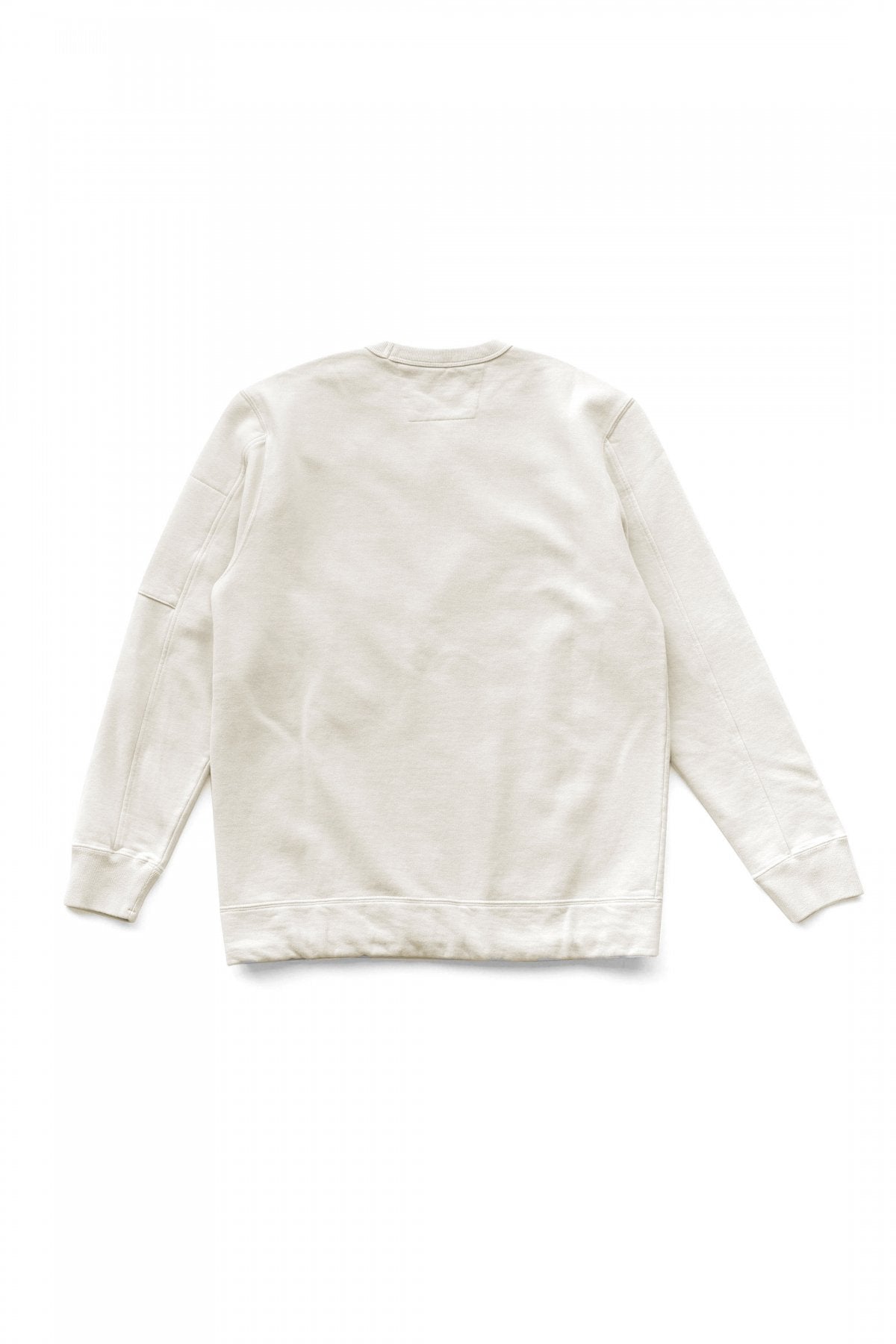 C.P.COMPANY - DIAGONAL FLEECE MIXED UTILITY SWEATSHIRT - SAND SHELL