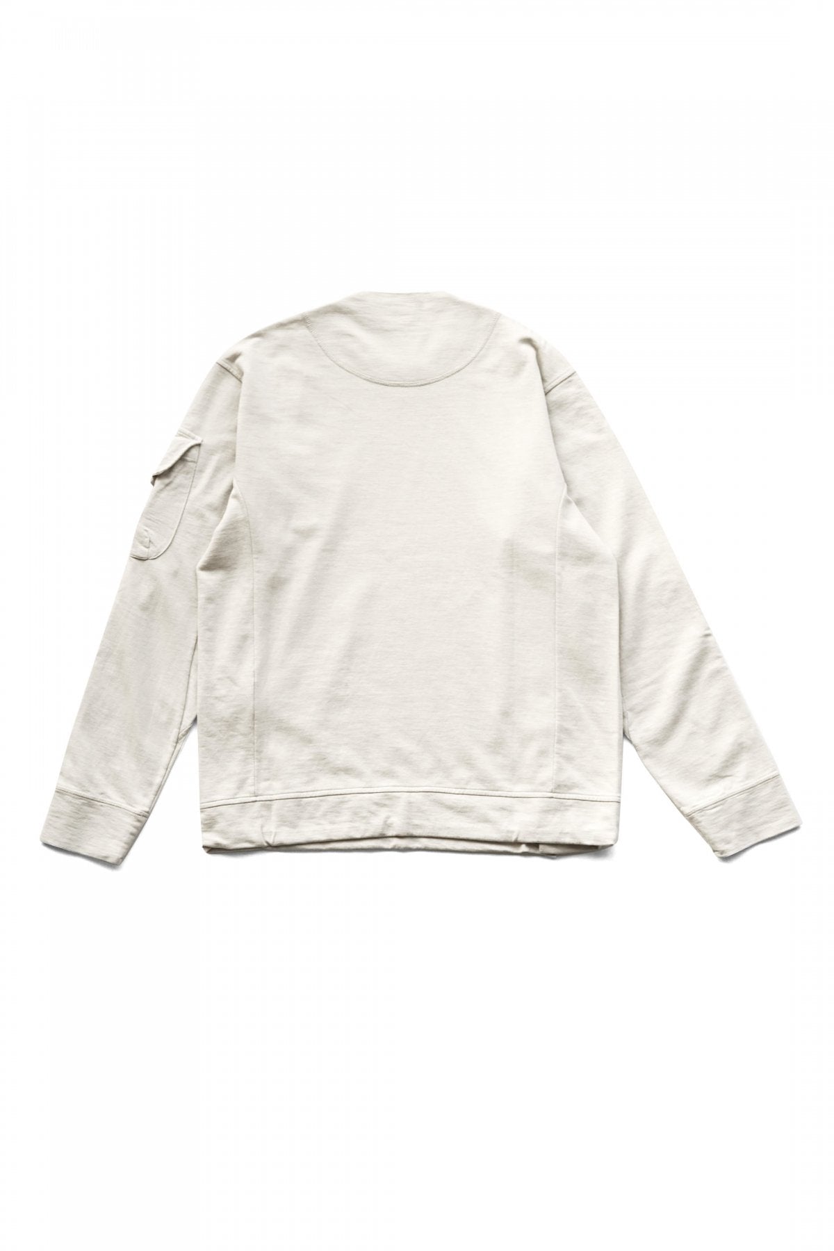 C.P.COMPANY - LIGHT FLEECE ASYMMETRICAL SWEATSHIRT - SAND SHELL