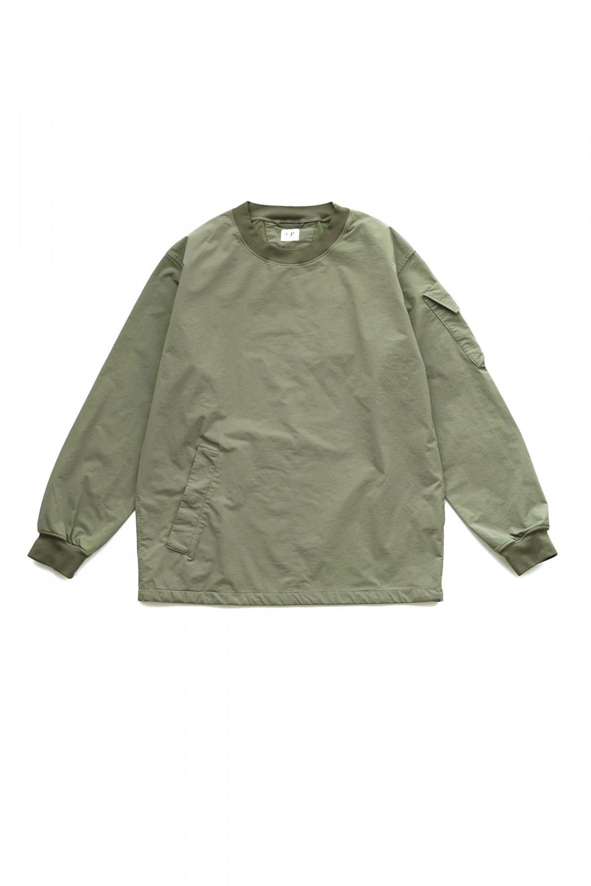 C.P.COMPANY - DYSHELL UTILITY SWEATSHIRT - STONE GRAY