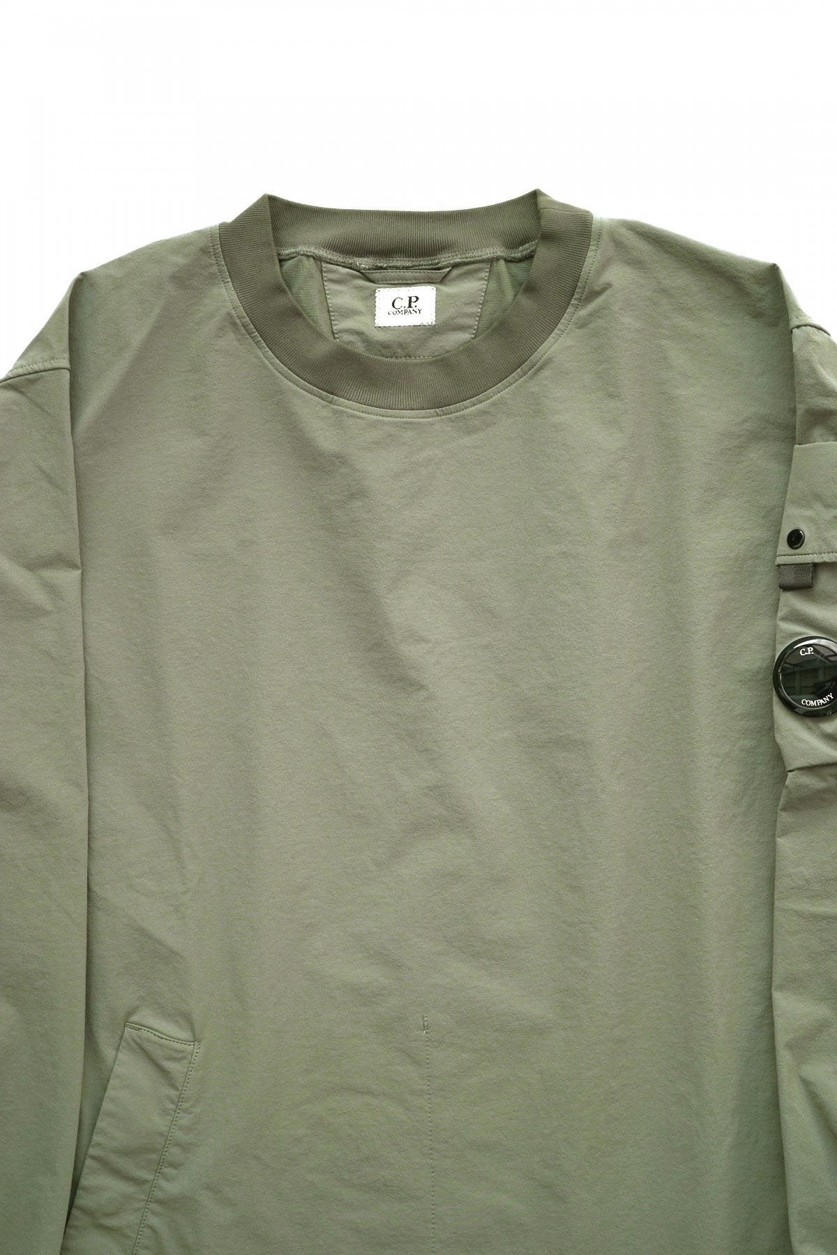 C.P.COMPANY - DYSHELL UTILITY SWEATSHIRT - STONE GRAY