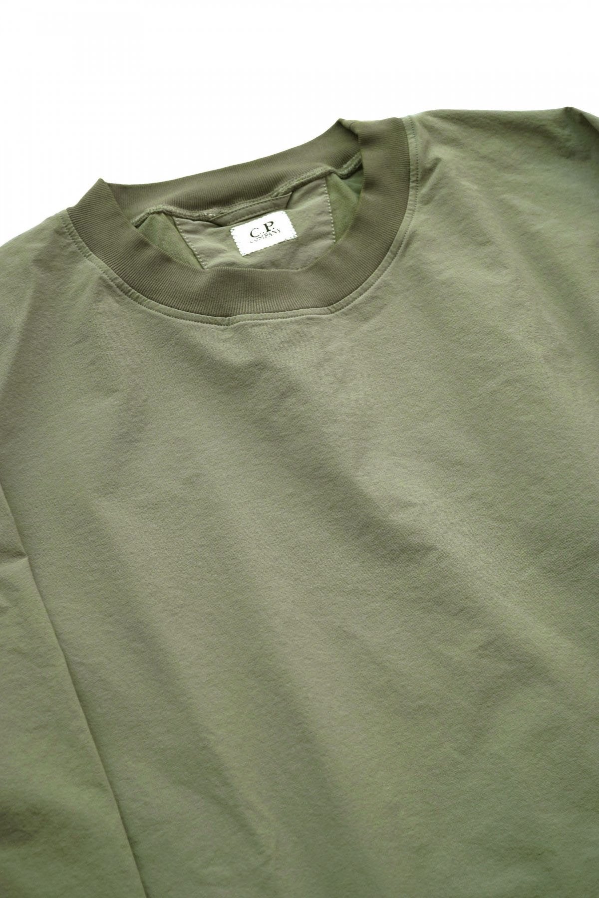 C.P.COMPANY - DYSHELL UTILITY SWEATSHIRT - STONE GRAY