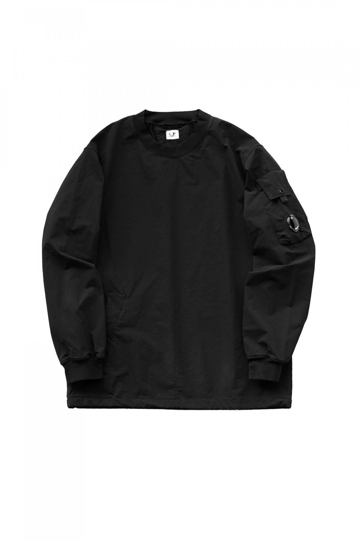 C.P. COMPANY - DYSHELL UTILITY SWEATSHIRT - BLACK