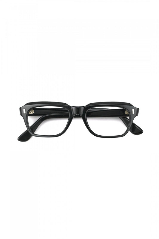 1960s BRITISH VINTAGE EYEWEAR SQUARE BLACK - OPT-776