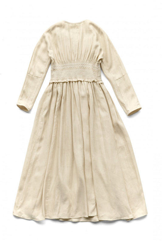 Nigel Cabourn woman - LINEN FOLKLORE DRESS - BEIGE