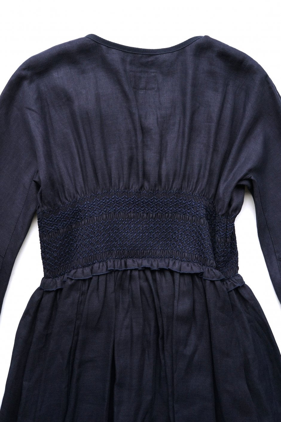 Nigel Cabourn woman - LINEN FOLKLORE DRESS - NAVY