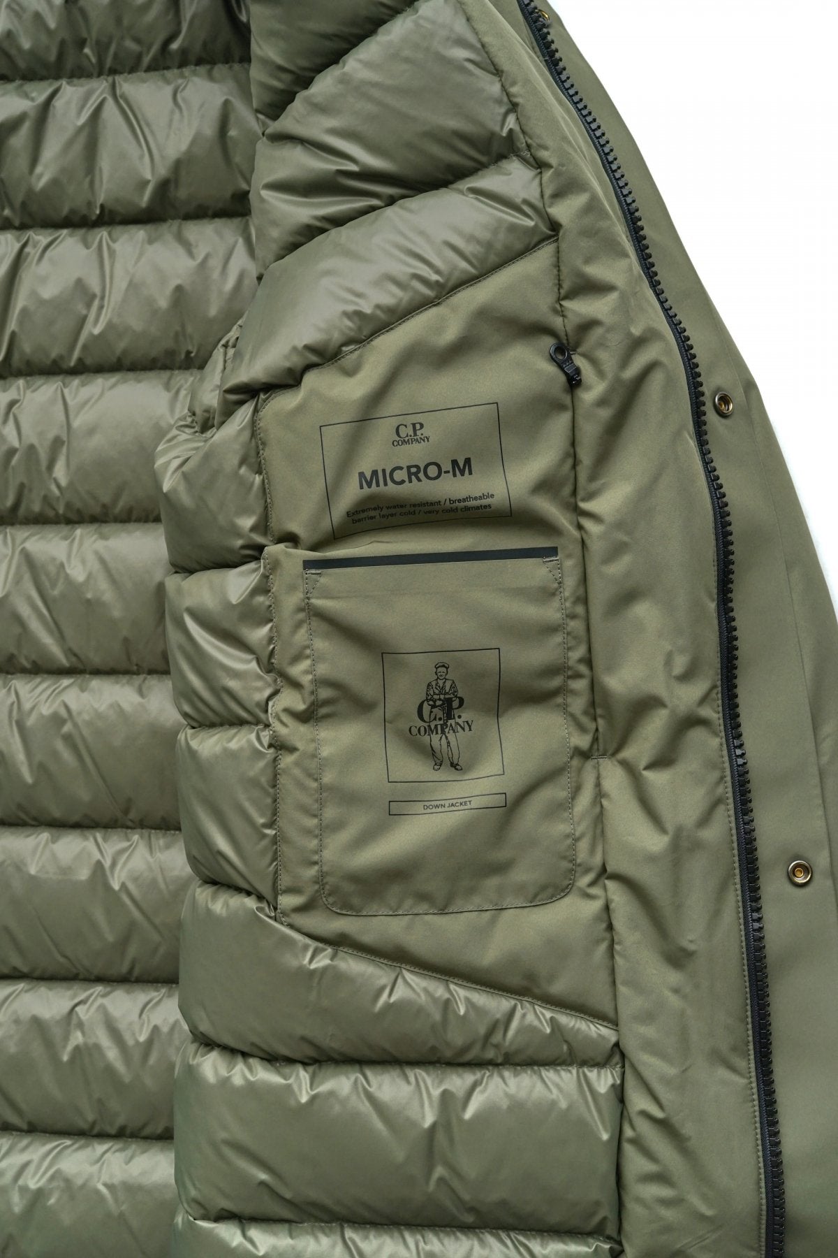 C.P. COMPANY - MICRO-M DOWN PARKA - STONE GRAY