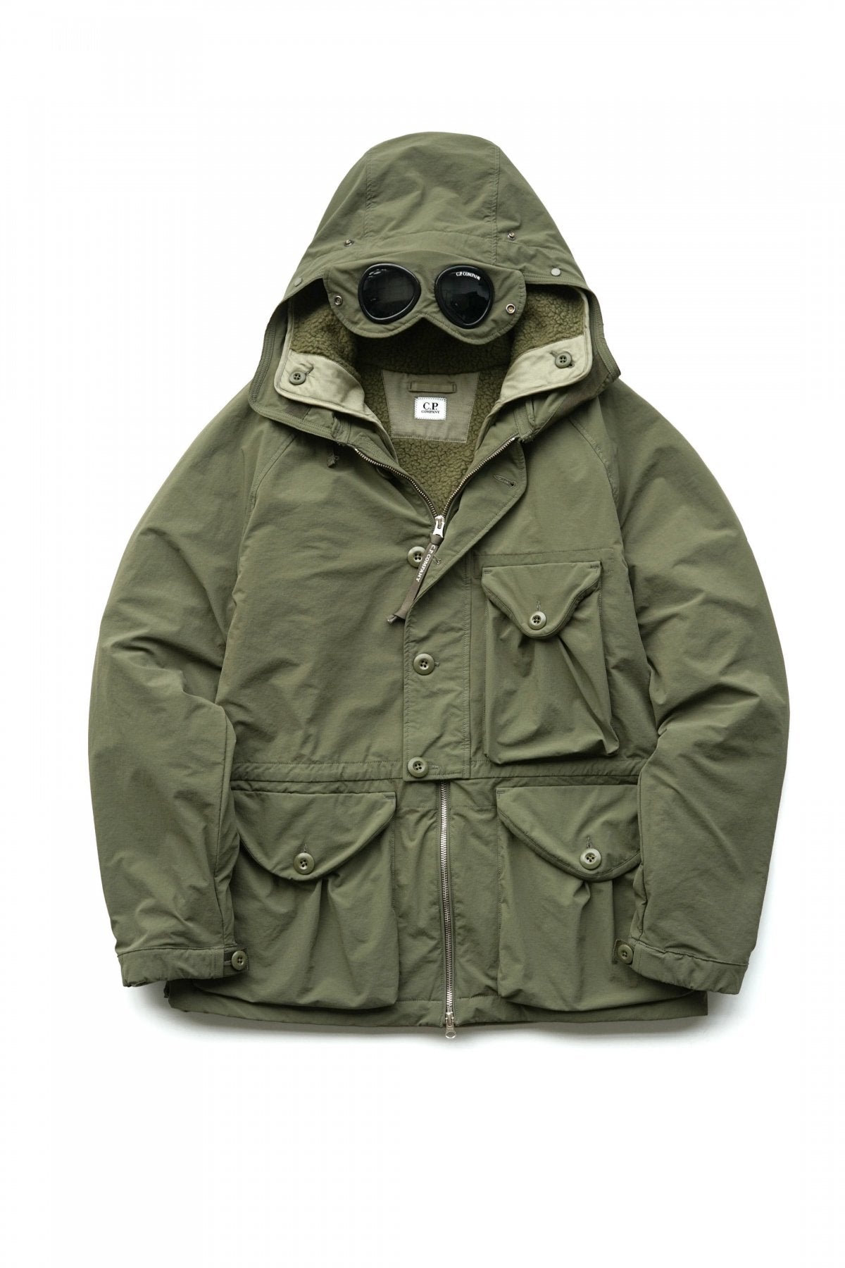 C.P. COMPANY - DYSHELL GOGGLE JACKET - STONE GRAY