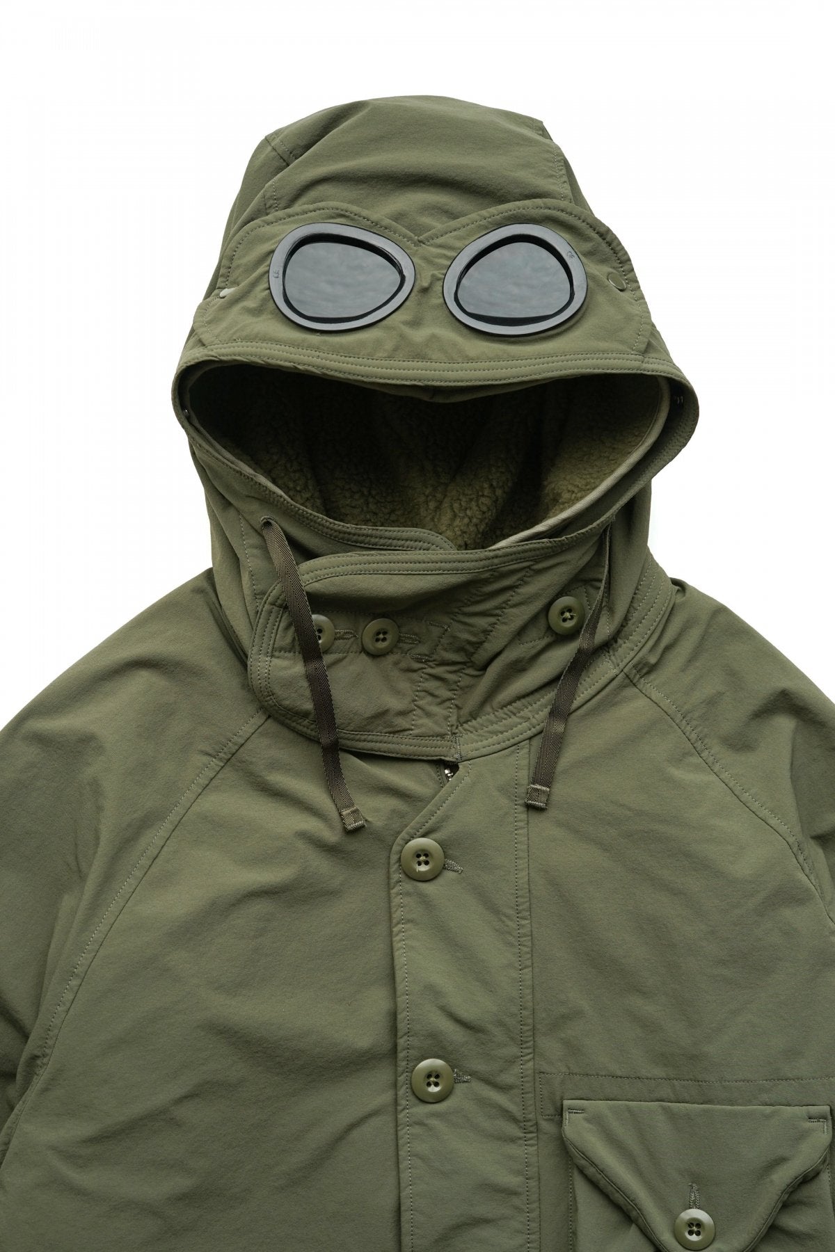 C.P. COMPANY - DYSHELL GOGGLE JACKET - STONE GRAY