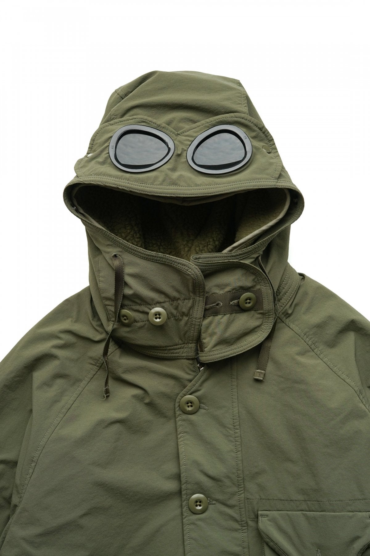 C.P. COMPANY - DYSHELL GOGGLE JACKET - STONE GRAY