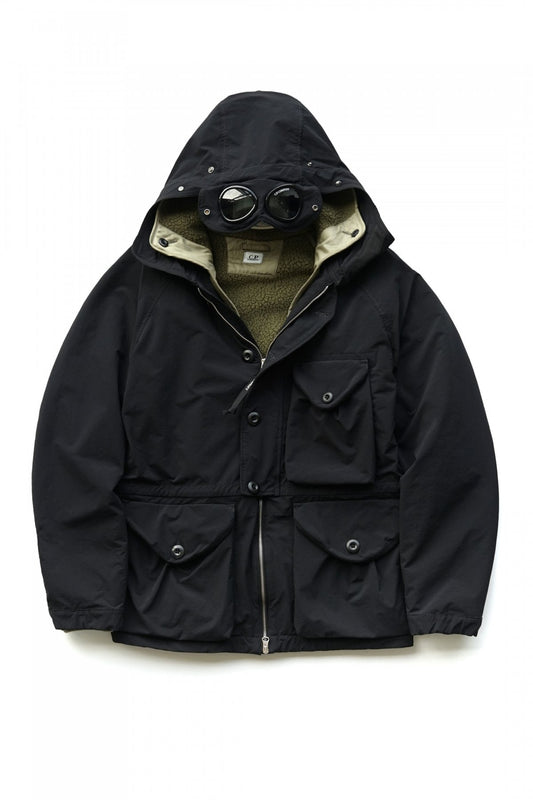 C.P. COMPANY - DYSHELL GOGGLE JACKET - BLACK