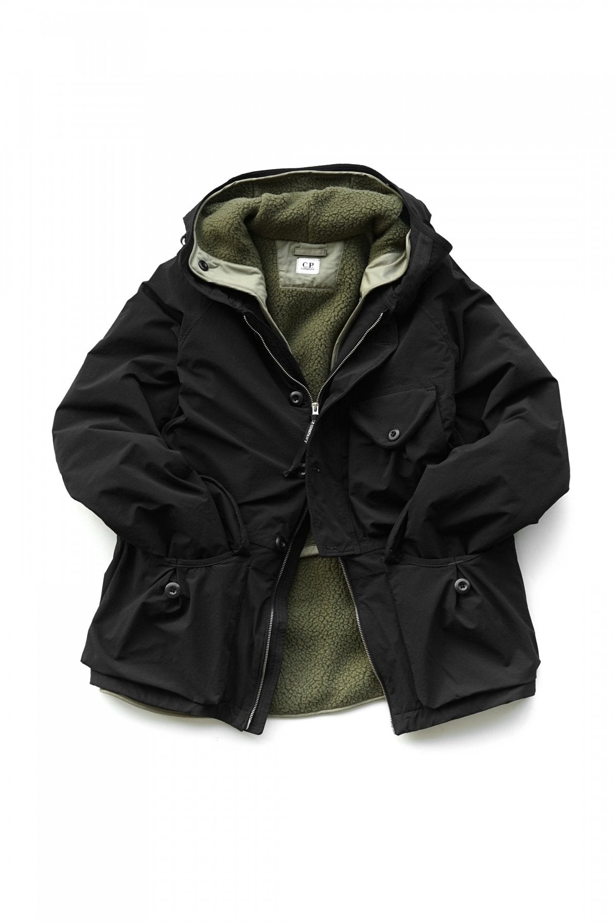 C.P. COMPANY - DYSHELL GOGGLE JACKET - BLACK