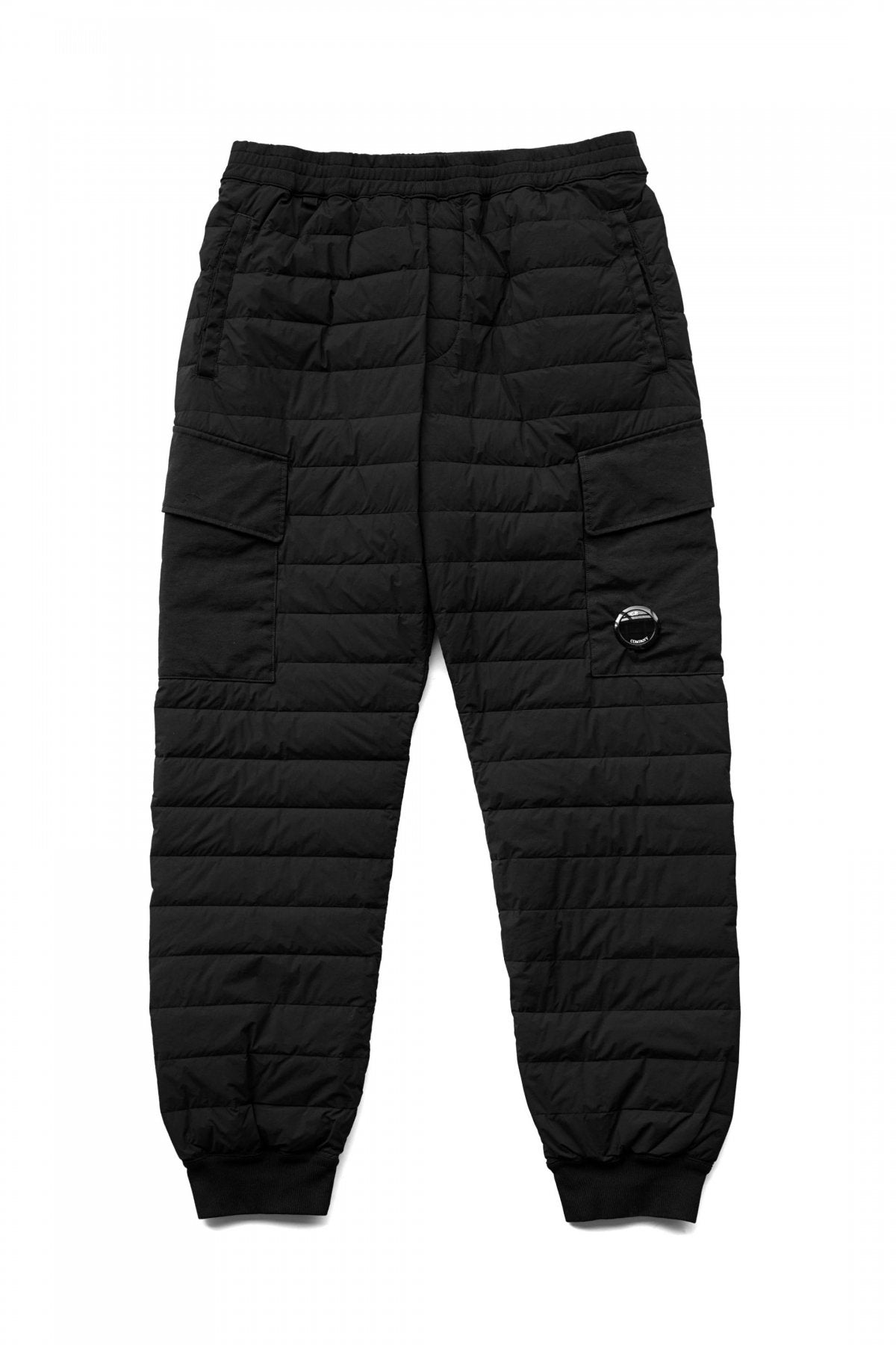 C.P. COMPANY - DOWN MONOBLOQUE TRACK PANTS - BLACK