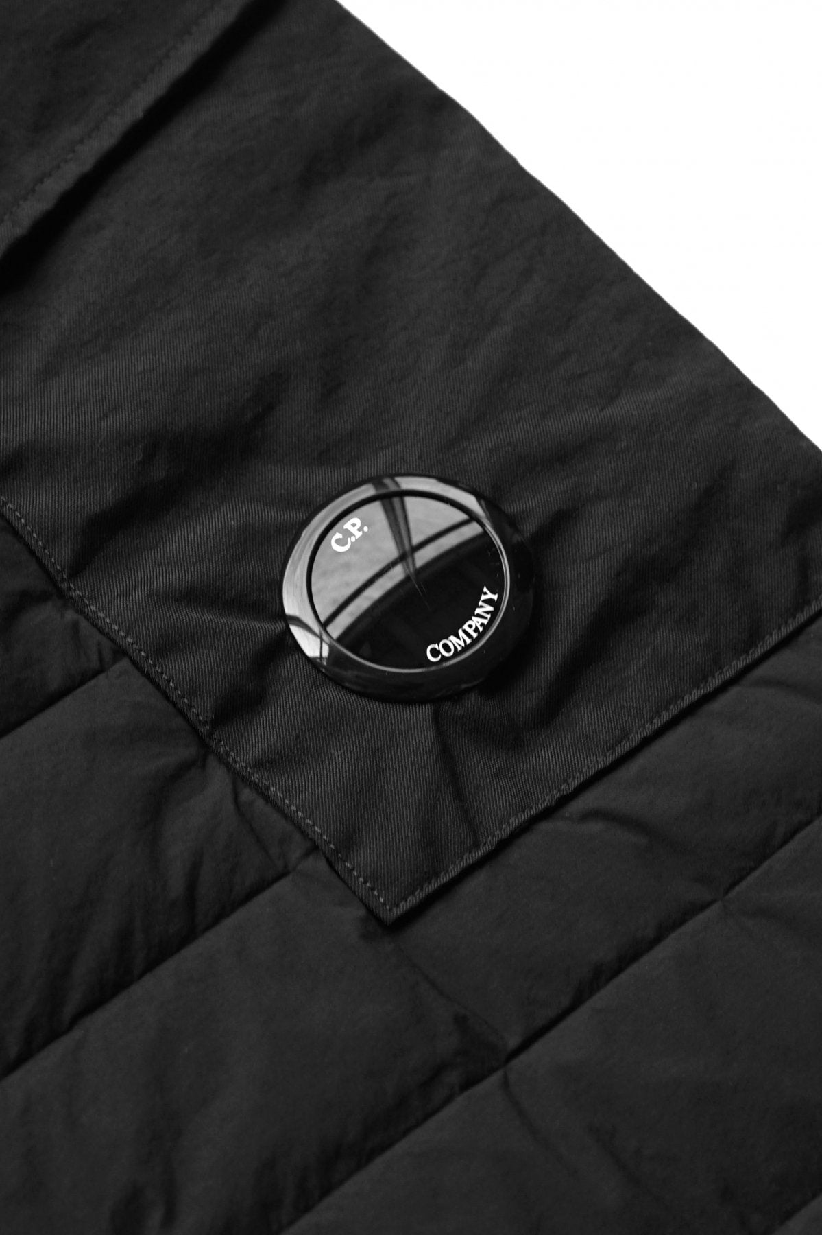 C.P. COMPANY - DOWN MONOBLOQUE TRACK PANTS - BLACK