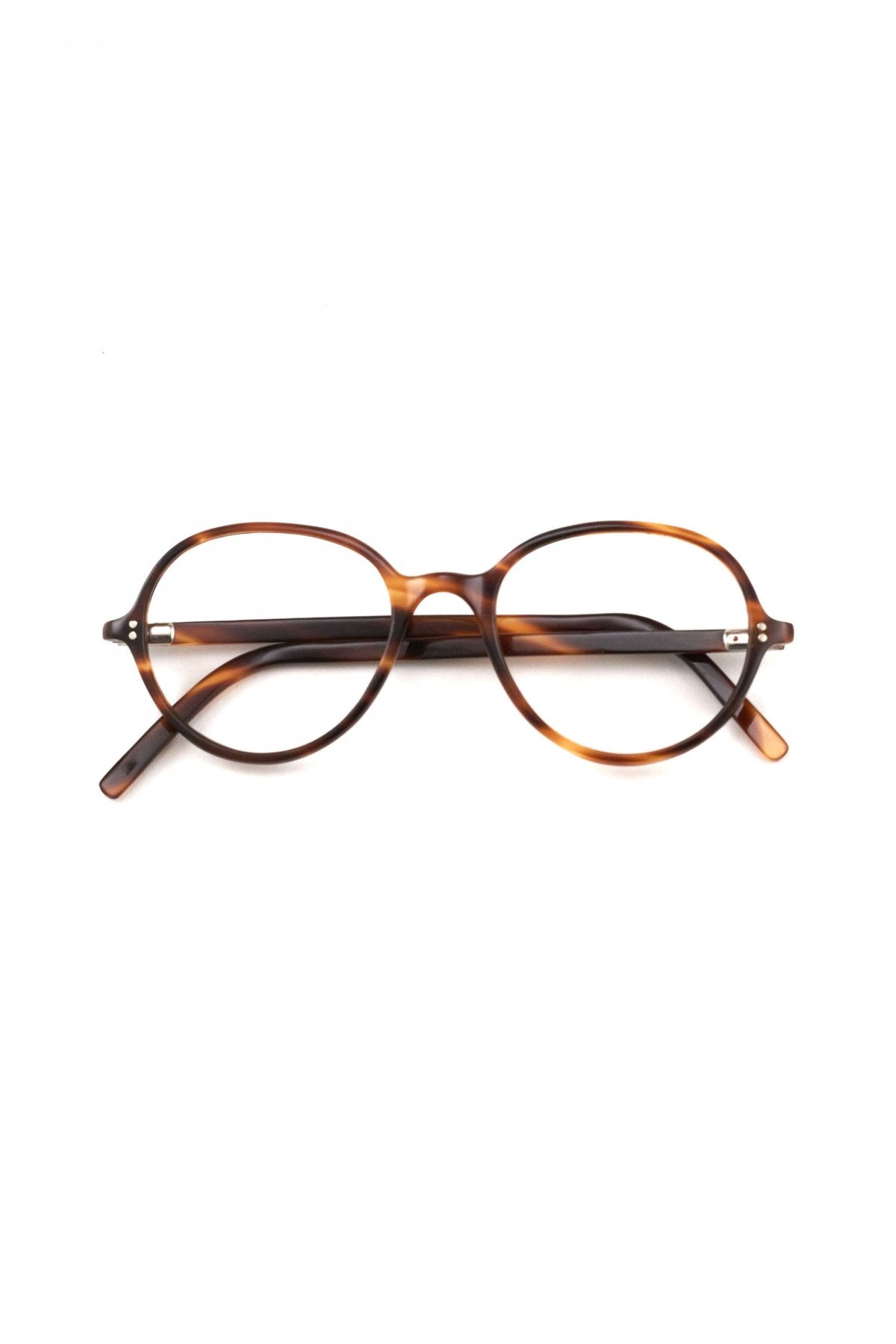 1940s HAND MADE BRITISH VINTAGE EYEWEAR AMBER - OPT-782