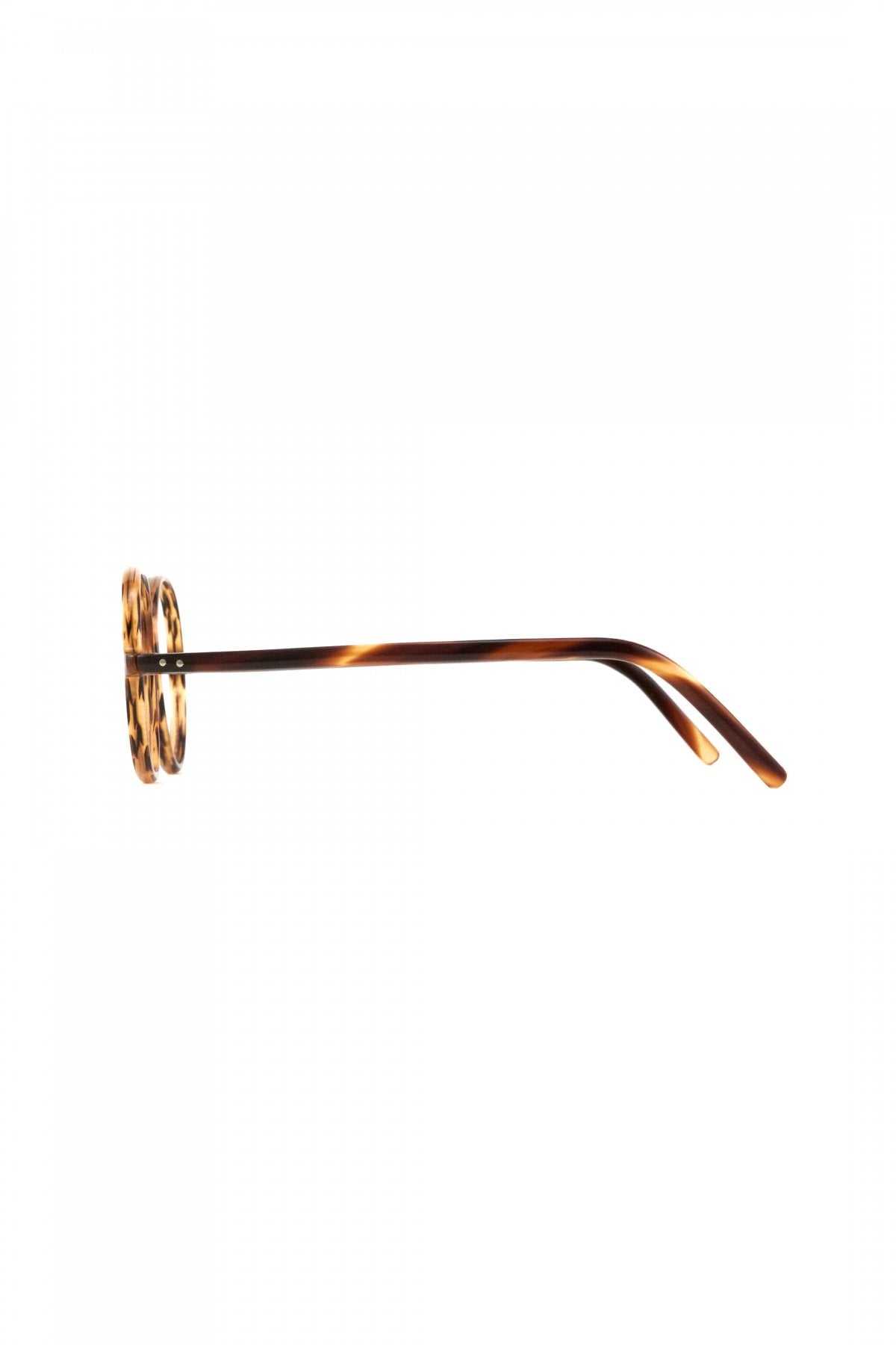 1940s HAND MADE BRITISH VINTAGE EYEWEAR AMBER - OPT-782