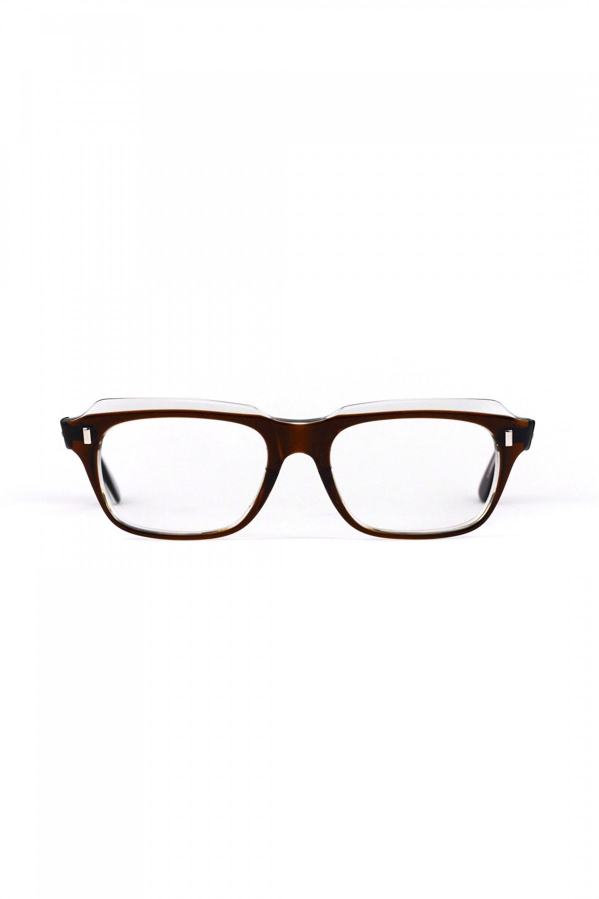 1960s BRITISH VINTAGE EYEWEAR SQUARE BROWN SMOKE - OPT-786