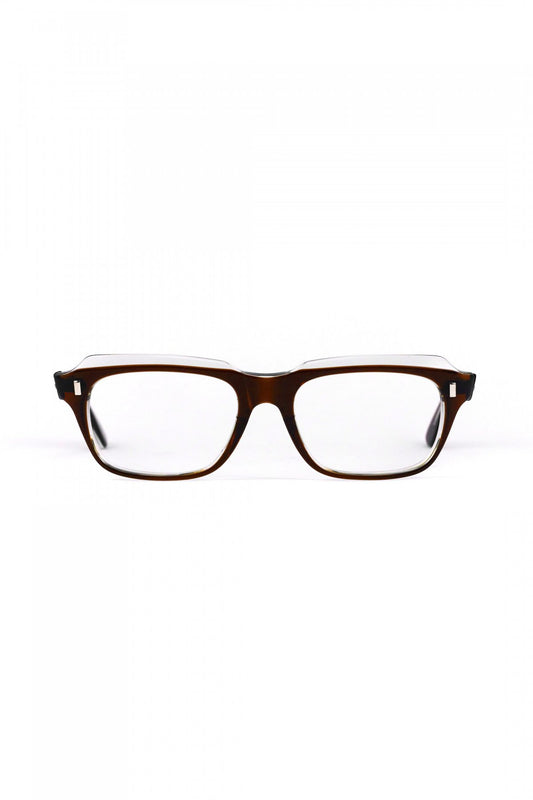 1960s BRITISH VINTAGE EYEWEAR SQUARE BROWN SMOKE - OPT-786