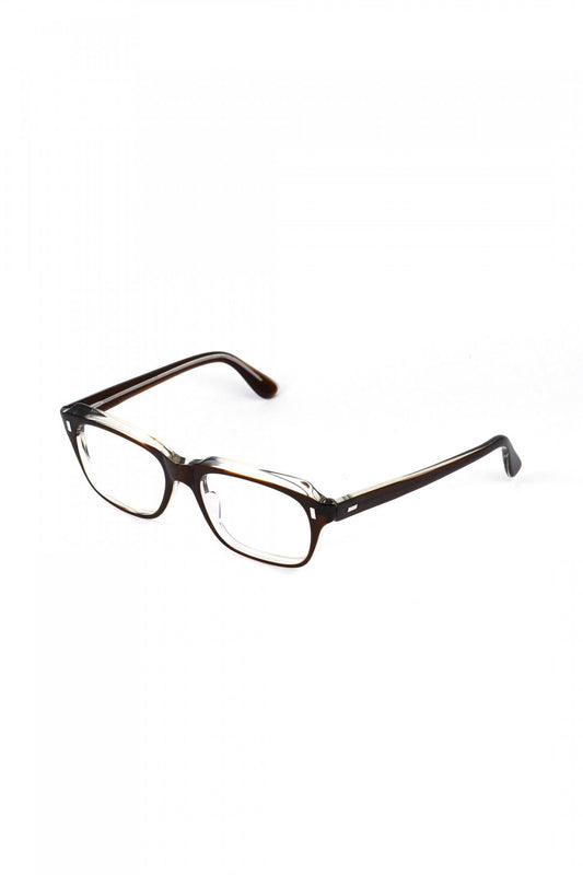 1960s BRITISH VINTAGE EYEWEAR SQUARE BROWN SMOKE - OPT-786