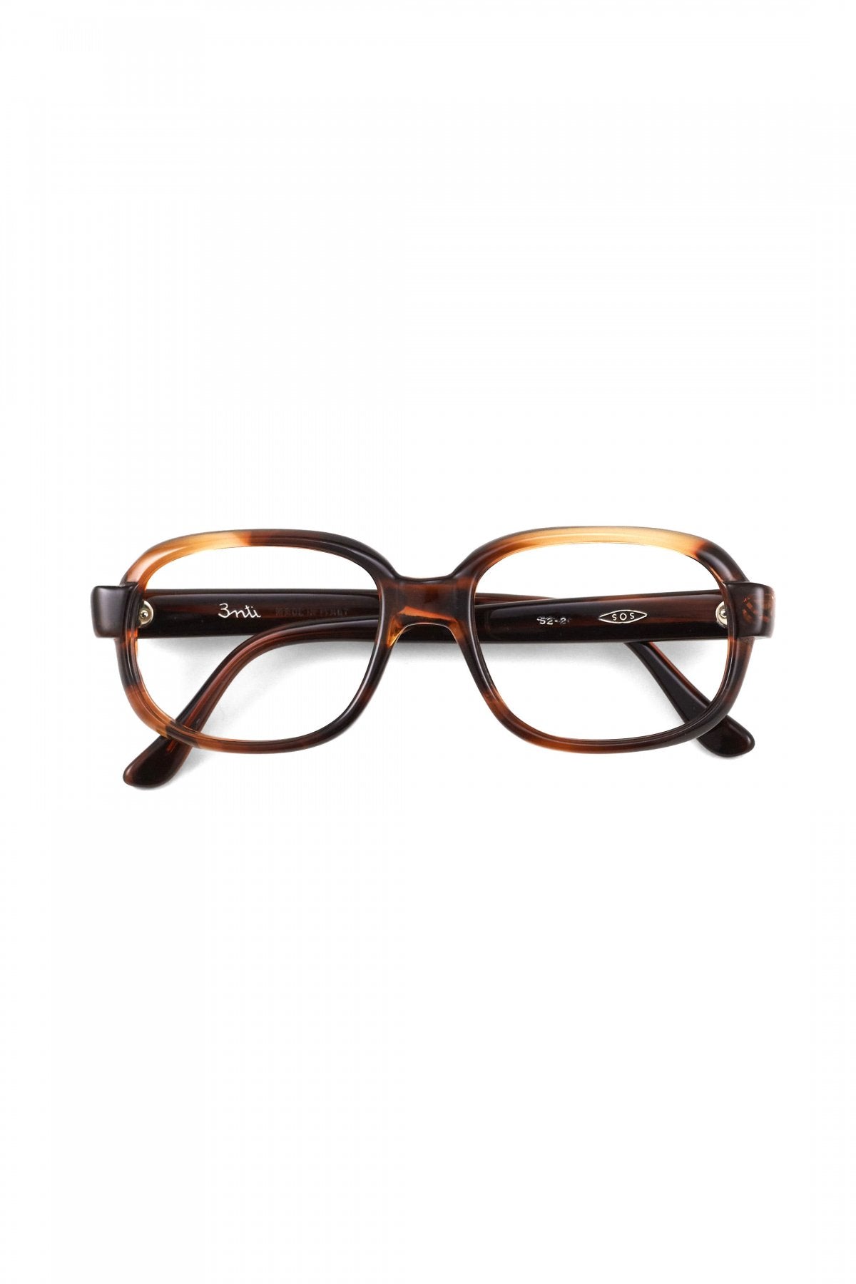 1960s ITALY VINTAGE EYEWEAR SQUARE AMBER - OPT-788