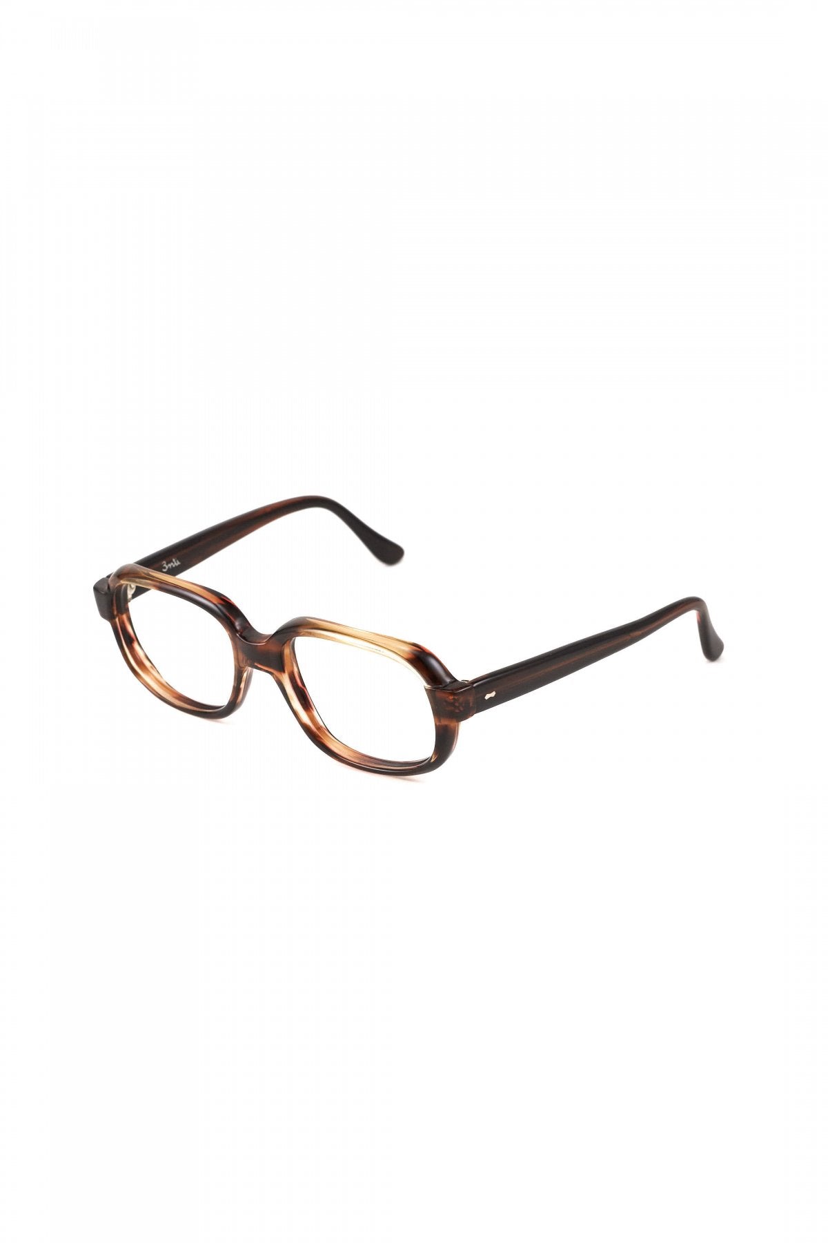 1960s ITALY VINTAGE EYEWEAR SQUARE AMBER - OPT-788