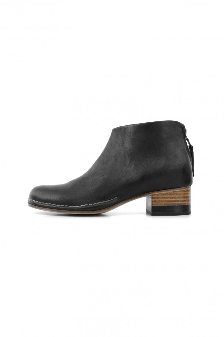 FEIT ★★★ - EXCLUSIVE BI-COLOR CEREMONIAL MID HEEL BOOTIE - BLACK