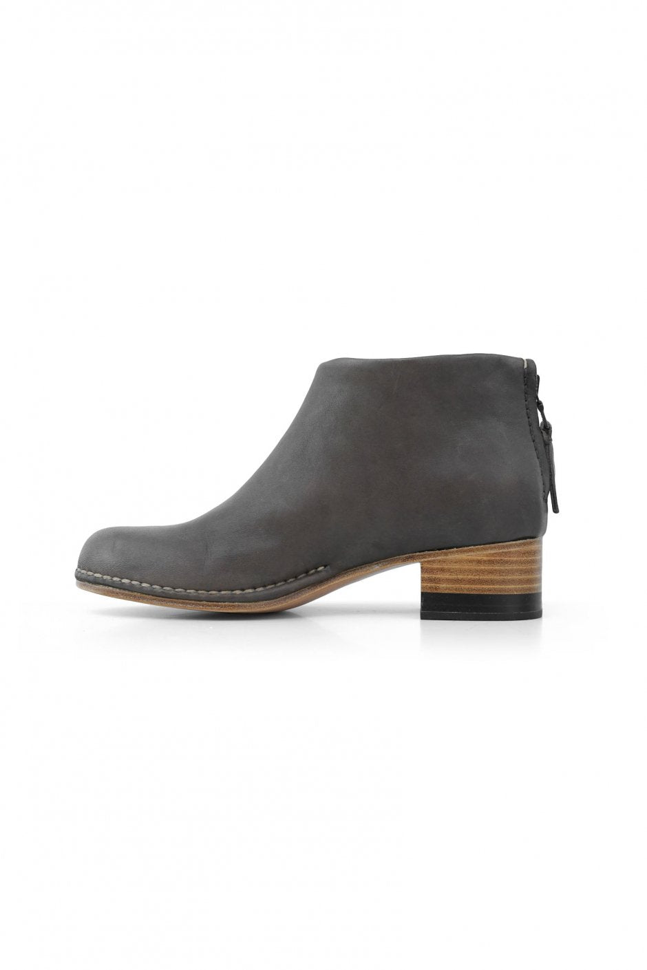 FEIT ★★★ - EXCLUSIVE BI-COLOR CEREMONIAL MID HEEL BOOTIE - GRAY