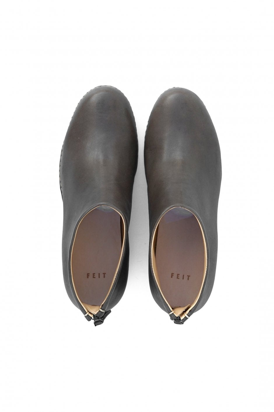 FEIT ★★★ - EXCLUSIVE BI-COLOR CEREMONIAL MID HEEL BOOTIE - GRAY