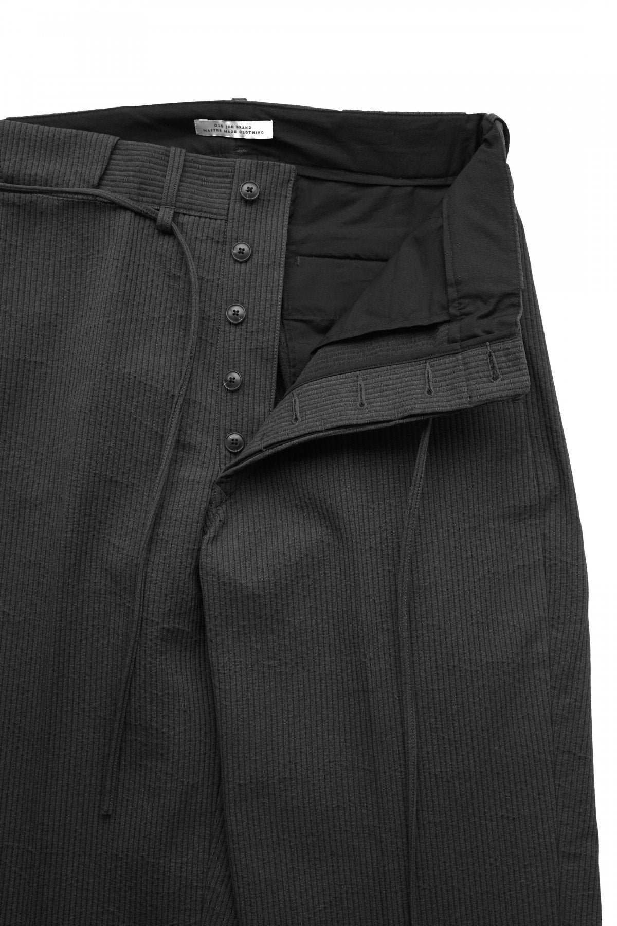 OLD JOE ★★★ - EXCLUSIVE STRING WAIST WORK TROUSER - PEWTER PIQUE