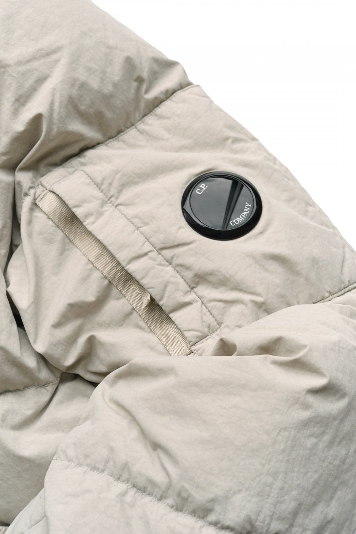 C.P. COMPANY - FLATT NYLON DOWN JACKET - SAND SHELL