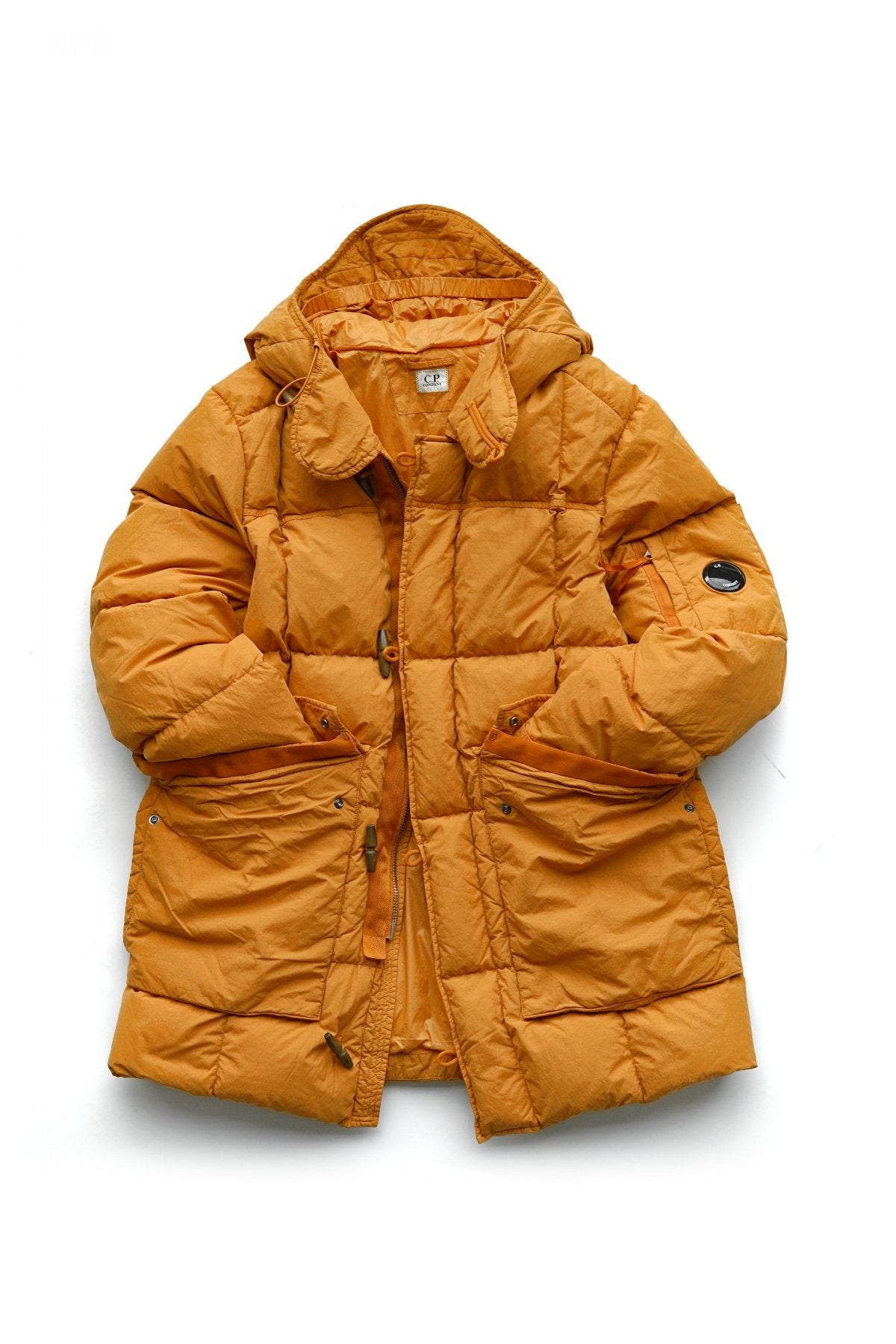 C.P. COMPANY - FLATT NYLON DOWN JACKET - DESERT SUN