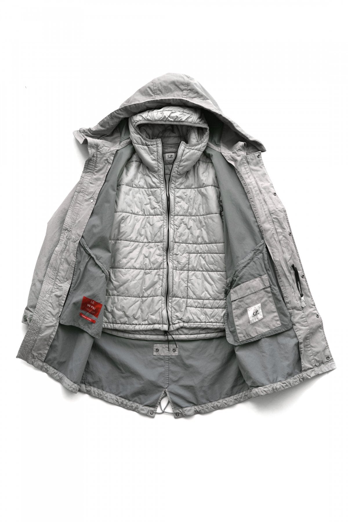 C.P. COMPANY - 50 FILI PLATED PARKA - MOON MIST