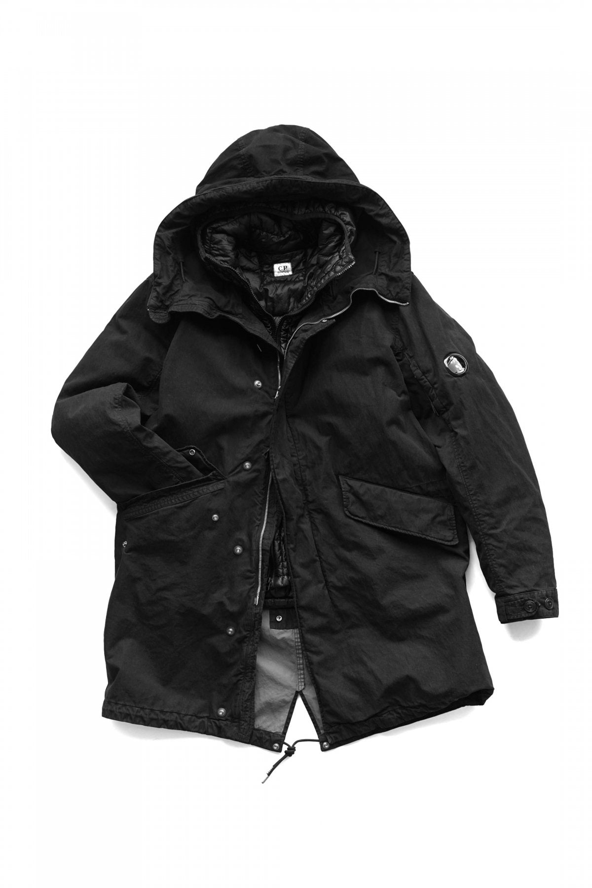 C.P. COMPANY - 50 FILI PLATED PARKA - BLACK