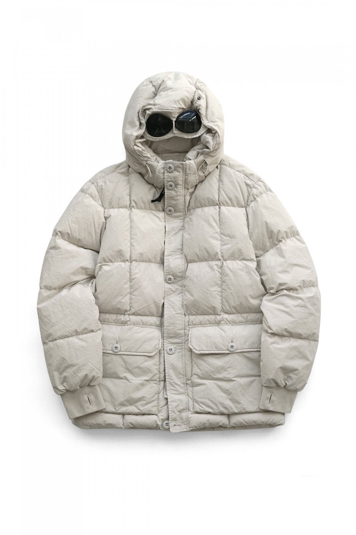 C.P. COMPANY - FLATT NYLON GOGGLE JACKET - SAND SHELL