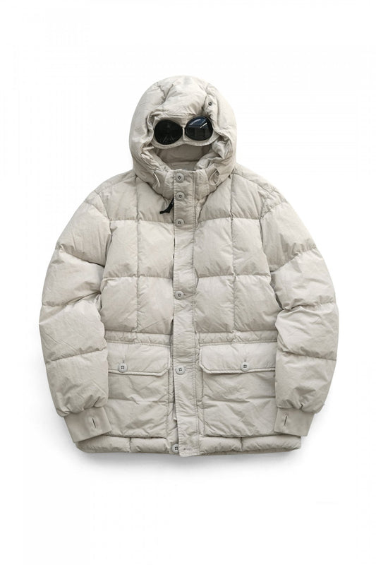 C.P. COMPANY - FLATT NYLON GOGGLE JACKET - SAND SHELL