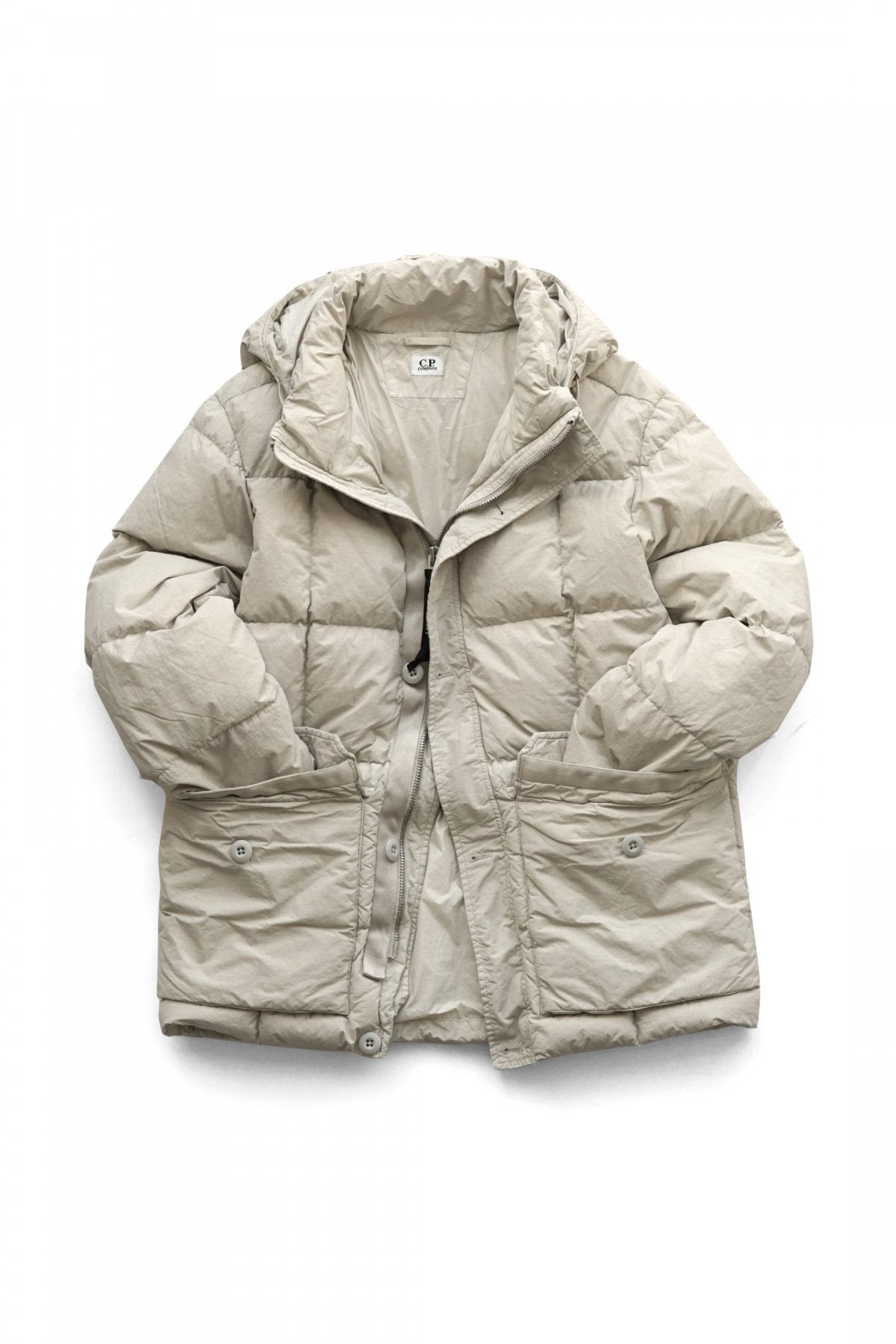 C.P. COMPANY - FLATT NYLON GOGGLE JACKET - SAND SHELL