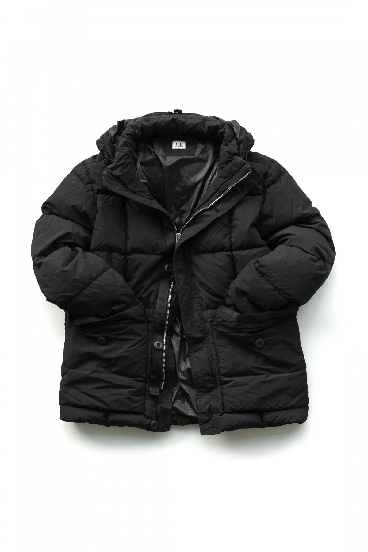 C.P. COMPANY - FLATT NYLON GOGGLE JACKET - BLACK