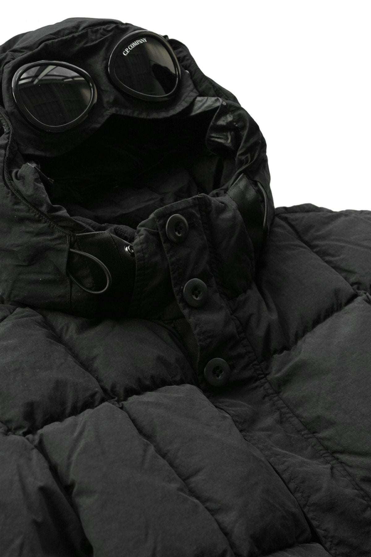 C.P. COMPANY - FLATT NYLON GOGGLE JACKET - BLACK