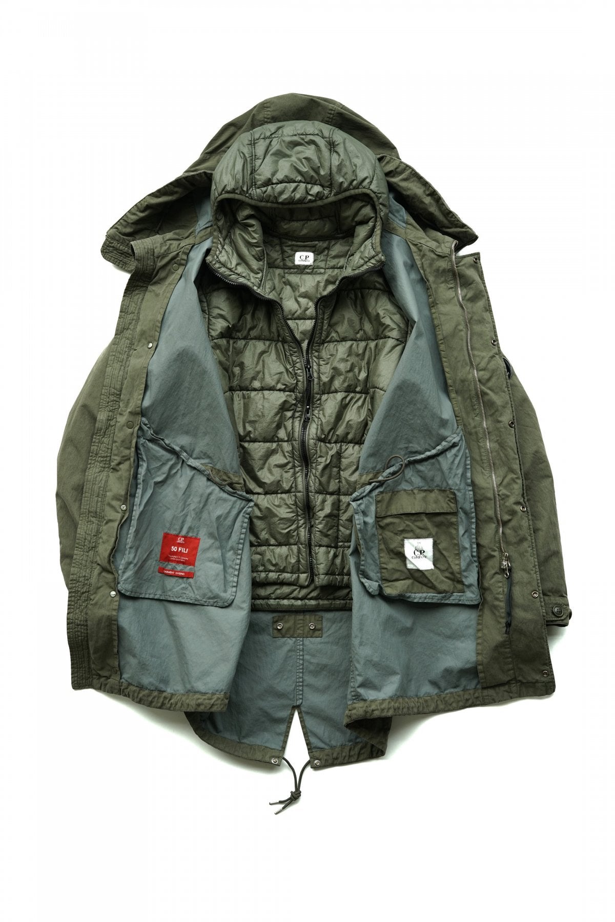 C.P. COMPANY - 50 FILI PLATED PARKA - STONE GRAY