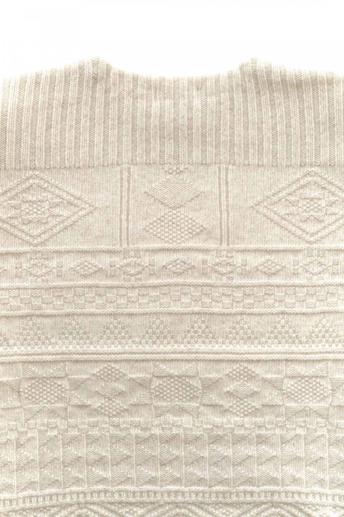 OLD JOE ★★★ - EXCLUSIVE GUERNSEY BOAT-NECK SWEATER - BONE