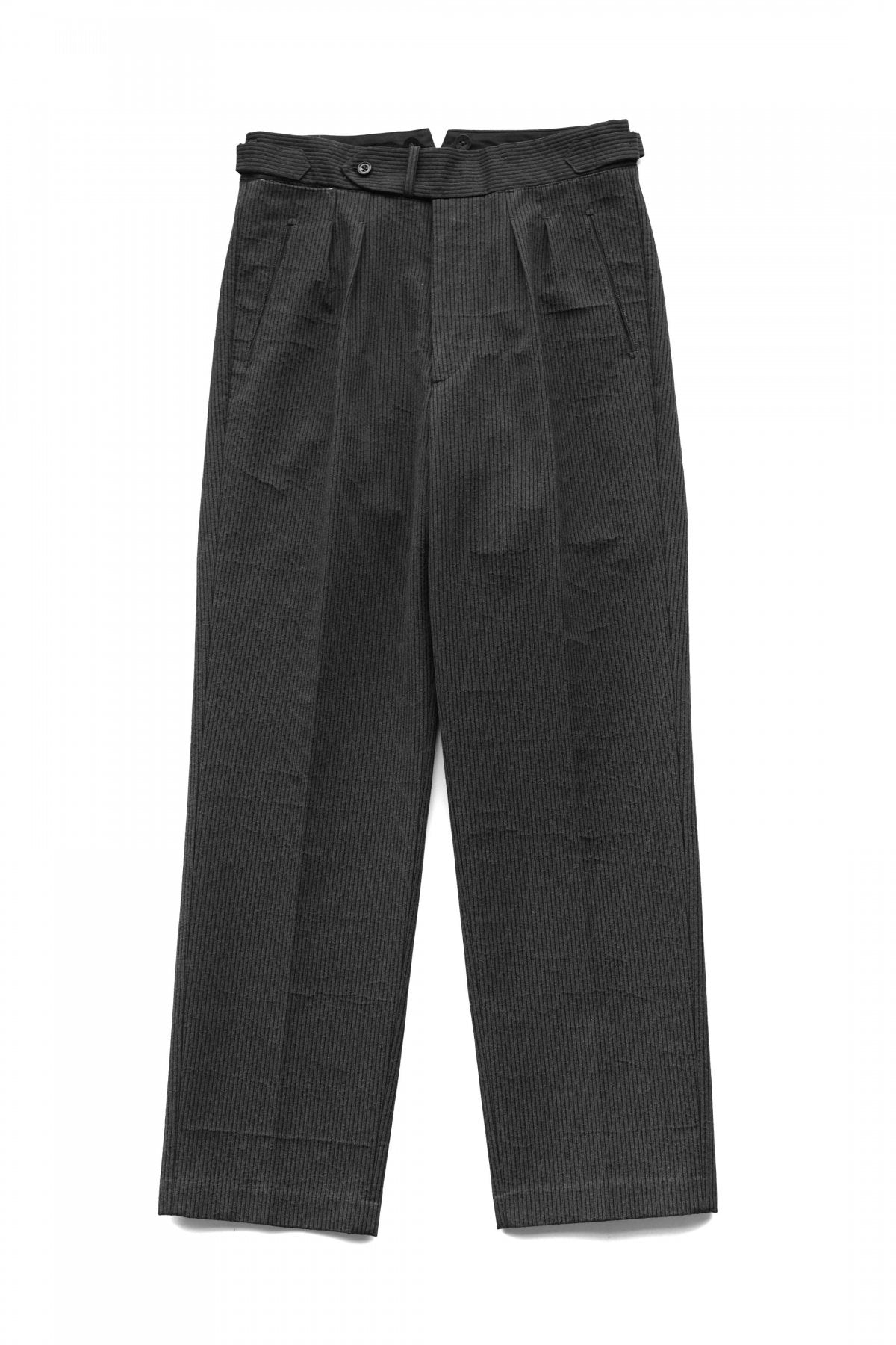 OLD JOE ★★★ - EXCLUSIVE DOUBLE-PLEATED SMARTY TROUSER - GRAPHITE PIQUE