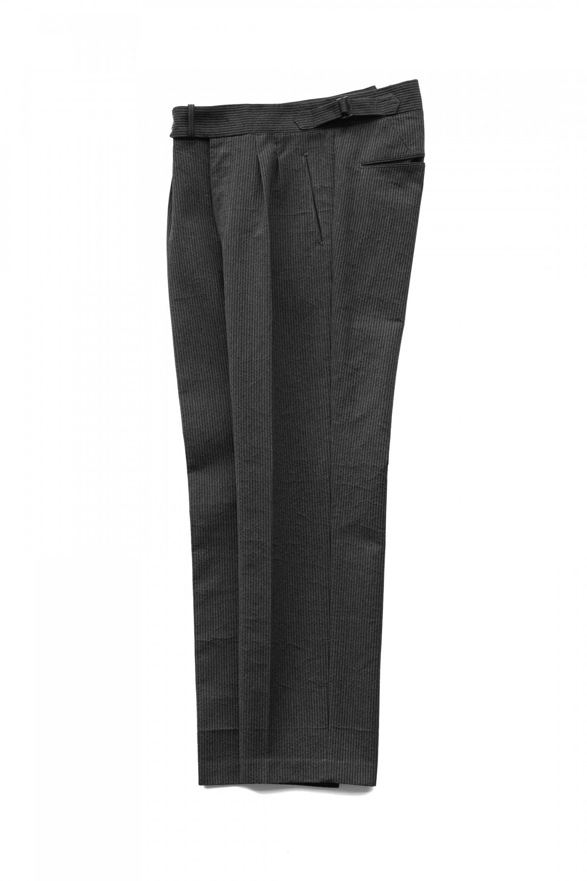 OLD JOE ★★★ - EXCLUSIVE DOUBLE-PLEATED SMARTY TROUSER - GRAPHITE PIQUE