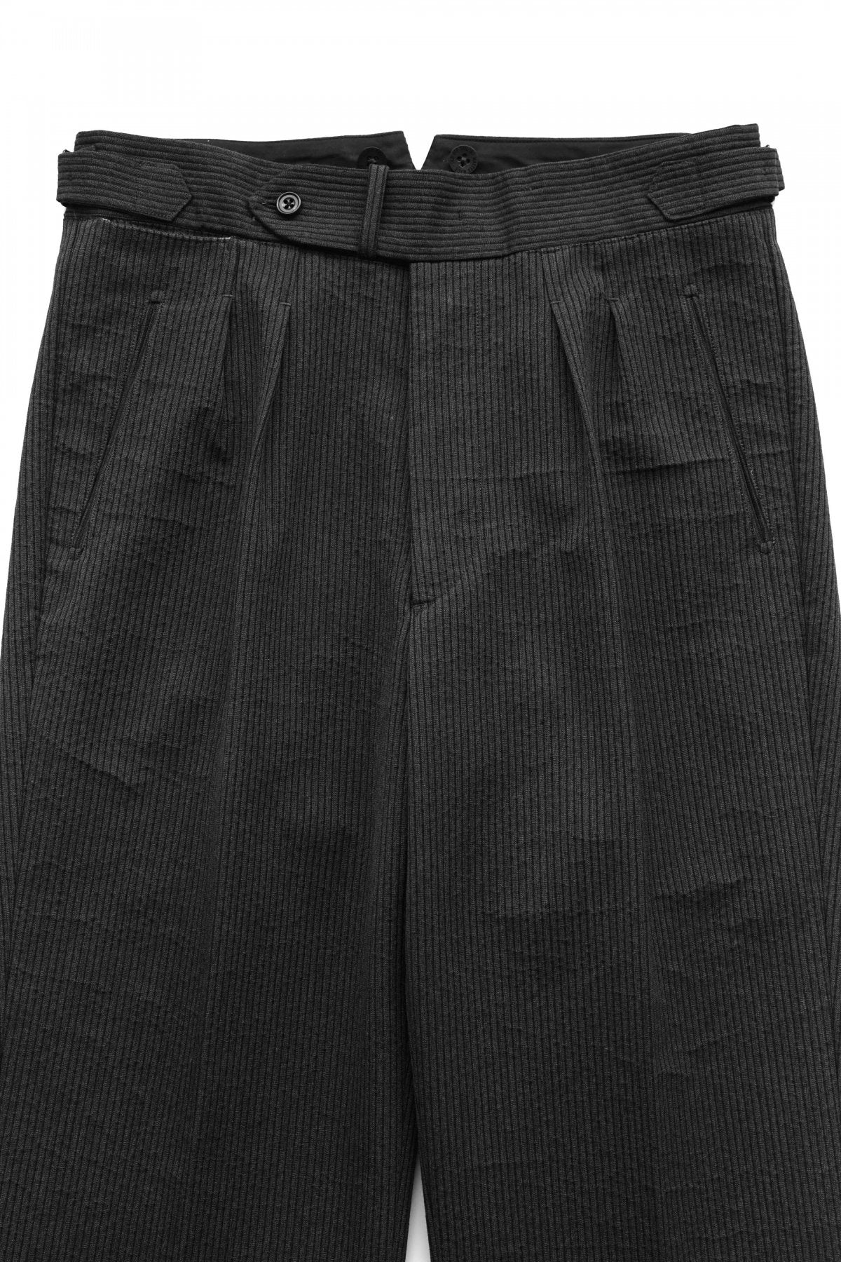 OLD JOE ★★★ - EXCLUSIVE DOUBLE-PLEATED SMARTY TROUSER - GRAPHITE PIQUE