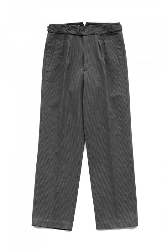 OLD JOE ★★★ - EXCLUSIVE DOUBLE-PLEATED SMARTY TROUSER - PEWTER PIQUE